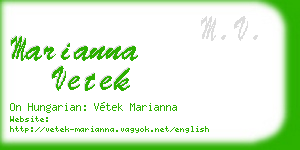 marianna vetek business card
